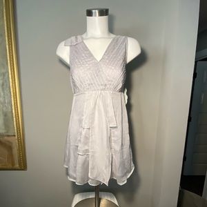 Dahiny Jr Size S Silver Sheer Gray dress 10” side zipper new w/tags hand wash